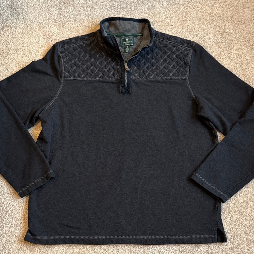 G.H. Bass & Co. Charcoal Quilted Half-Zip